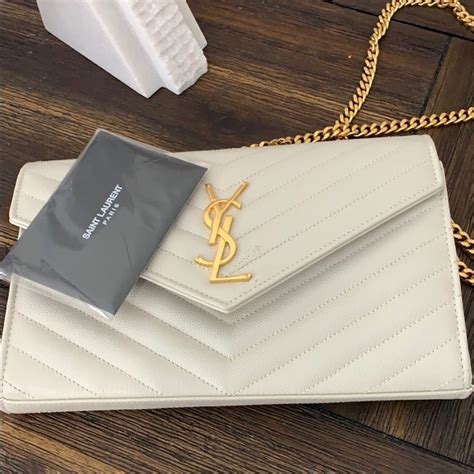 ysl white and gold bag|ysl white bag silver hardware.